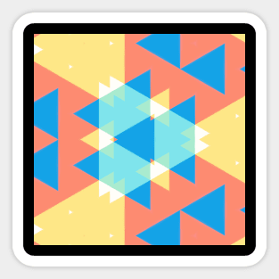 Kaleidoscope of Colorful Triangles Sticker